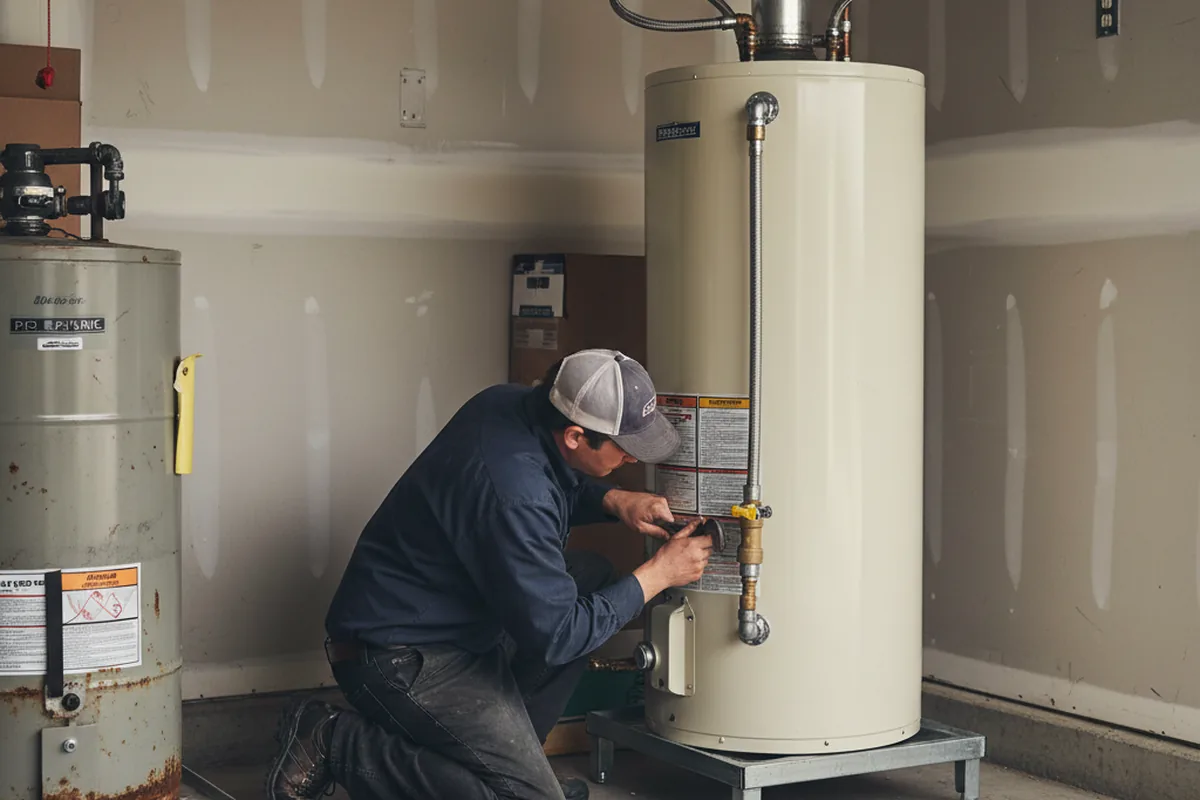 Water heater and shutoff valve replacement in Rose Hill